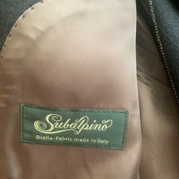 suitsupply 36r havana 3 piece gold pinstripe - Picture 5 of 7